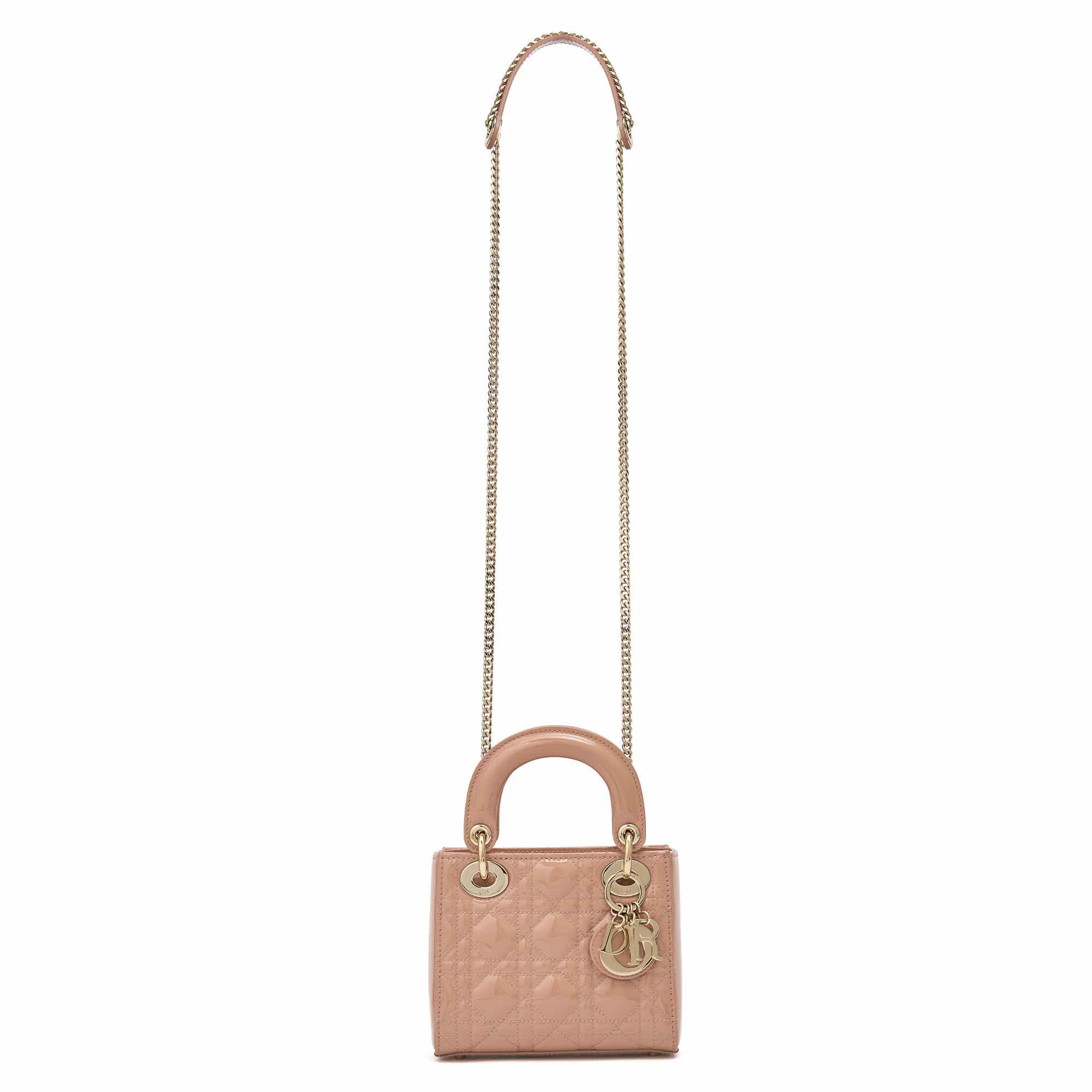 Lady Dior Bag Mini Beige  Designer Bag Hire