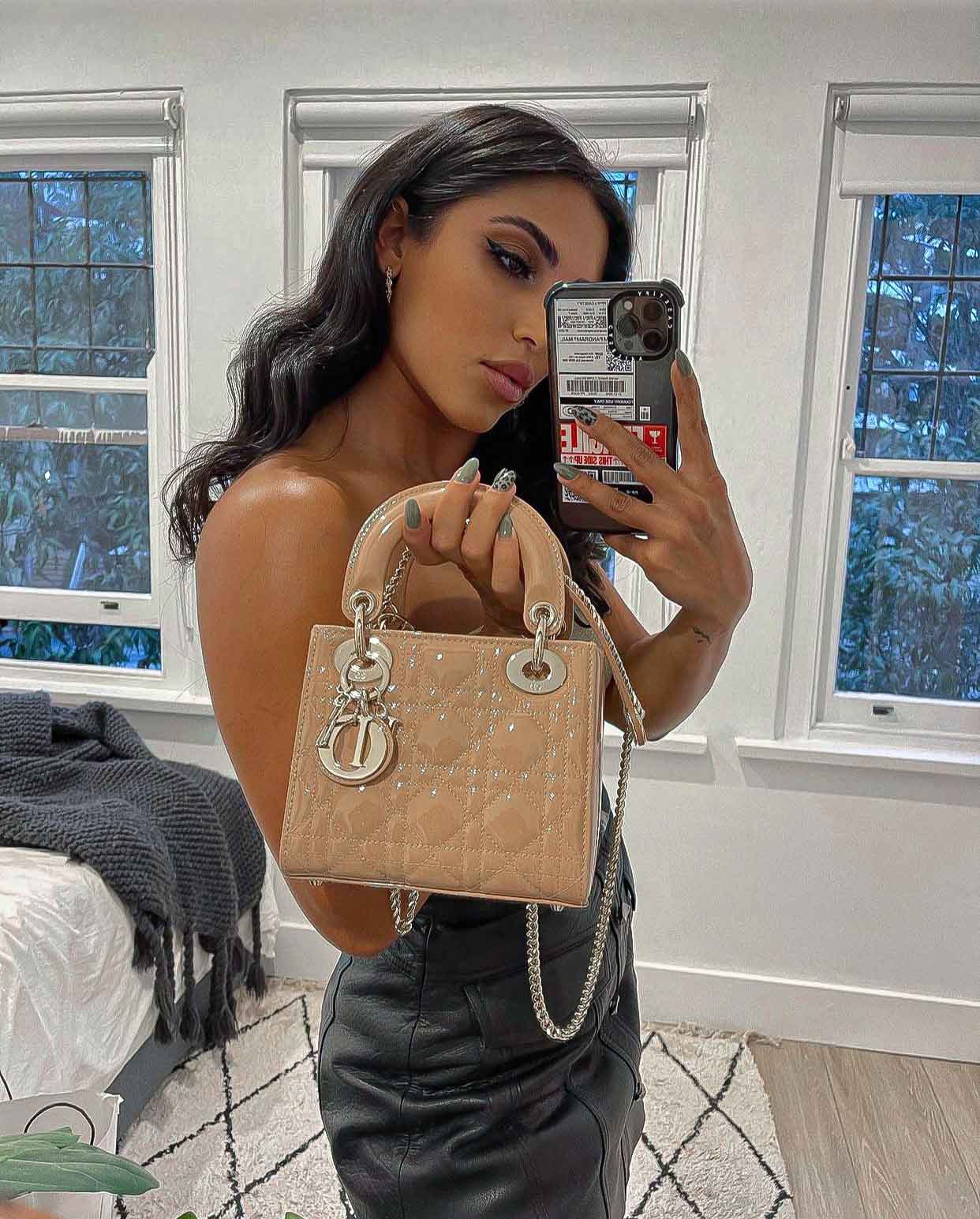 Lady Dior Bag Mini Beige - Designer Bag Hire